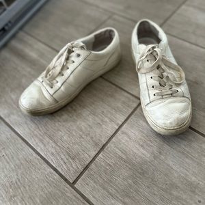 Vince white leather sneakers